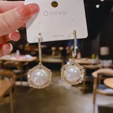 Korean Fashion Geometric Crystal  Dangle Earrings
